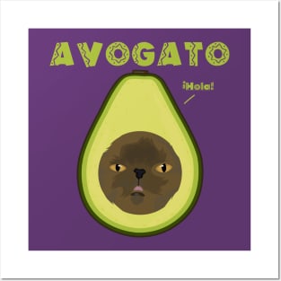 Avogato the Avocado Cat Posters and Art